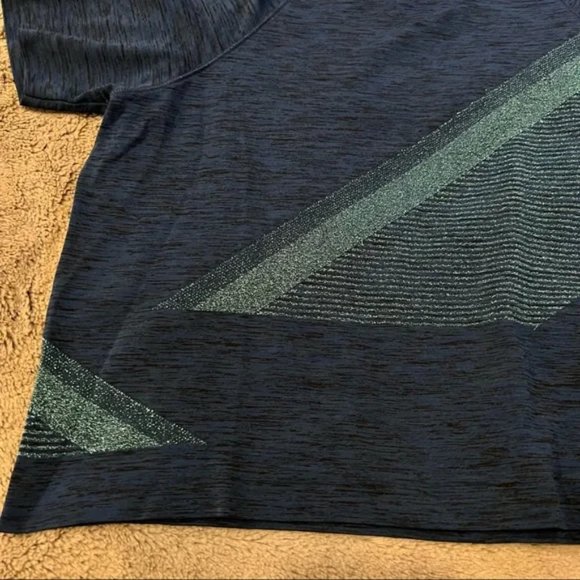 New LNDR Comet Poseidon Marl boxy oversized metallic panel cropped t-shirt top - Picture 11 of 14